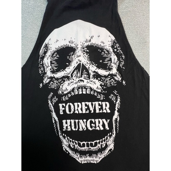 The Drive Clothing Other - The Drive Clothing Forever Hungry Skull Distressed Muscle Tank Top Black Medium